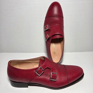 Brooks Brothers Womens 7 Double Monk Strap Shoes Oxblood Leather Dark Academia
